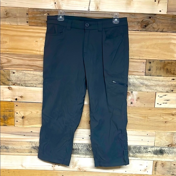 Eddie Bauer size 8 Gray Mid-rise Lightweight Super Stretchy Trouser with Pockets - Picture 1 of 10